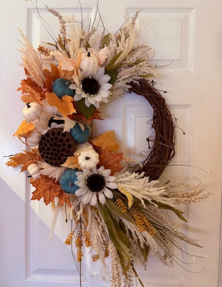 Fall Floral Grapevine Wreath
