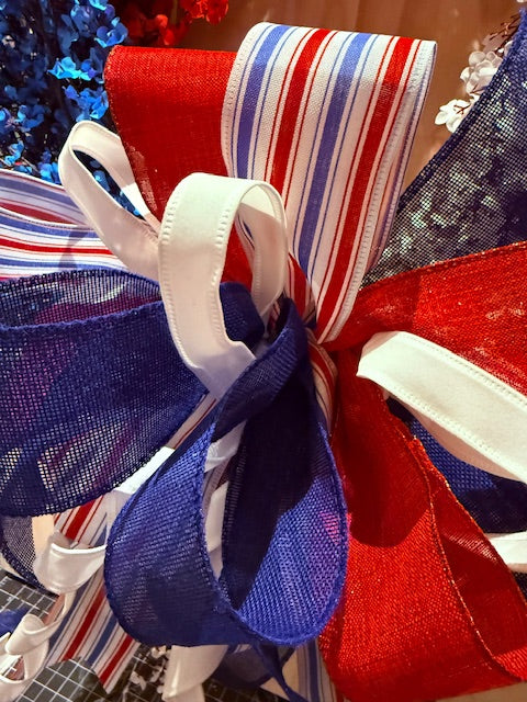 Patriotic Baby's Breath Wreath