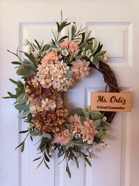 Hydrangea Grapevine Wreath