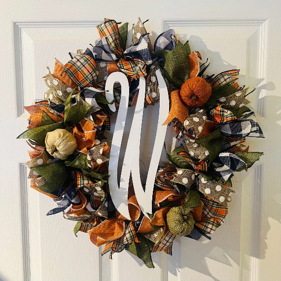 Pumpkin Ribbon Wreath