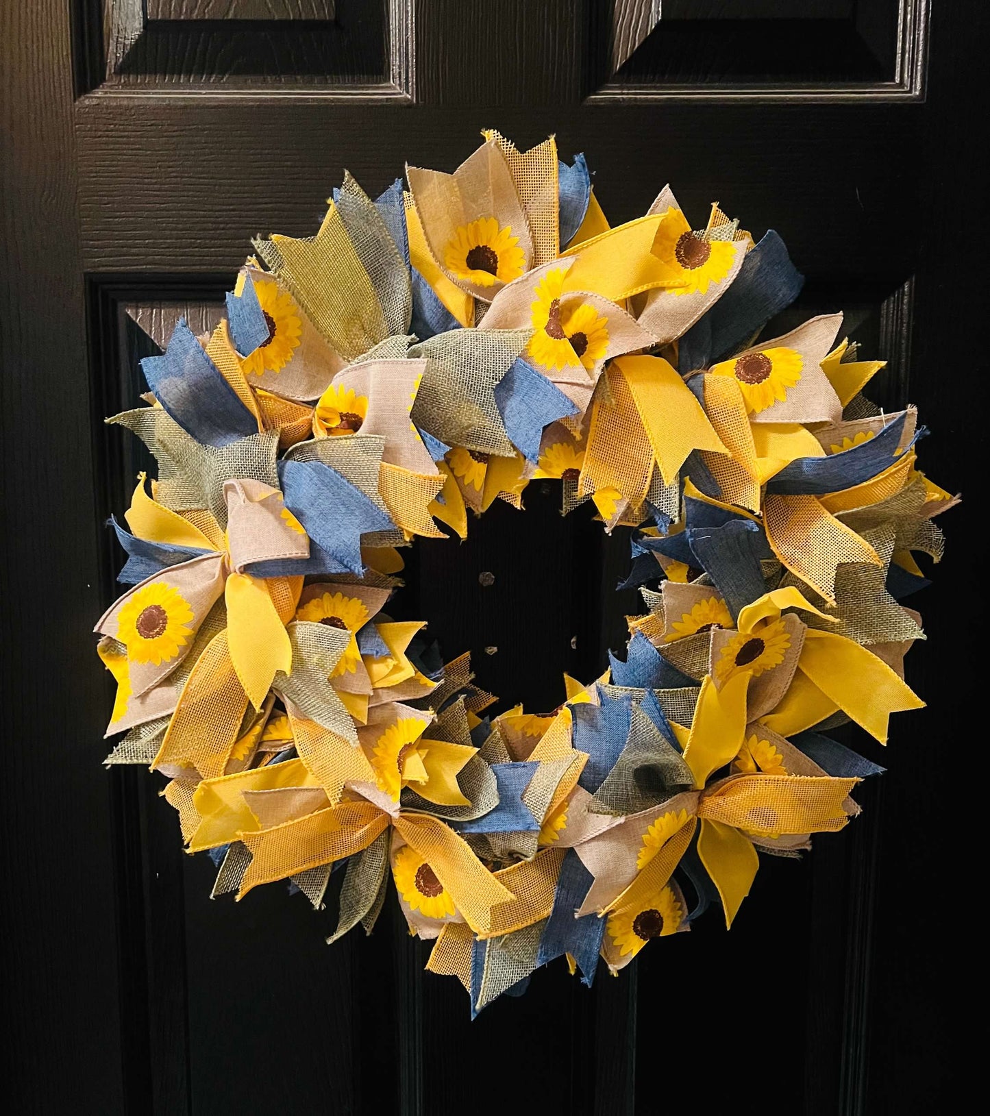 Sunflower Ribbon Wreath