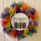 Crayon Teachers Wreath