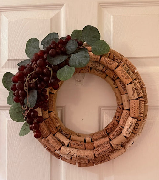 Cork Wreath with Grapes