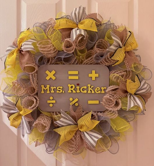 Mathematics Teacher Wreath