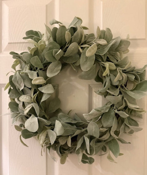 Lambs Ear Christmas Wreath