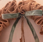 Burlap Wreath with Velvet Ribbon and Bells