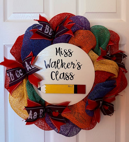Teacher's Pencil Wreath