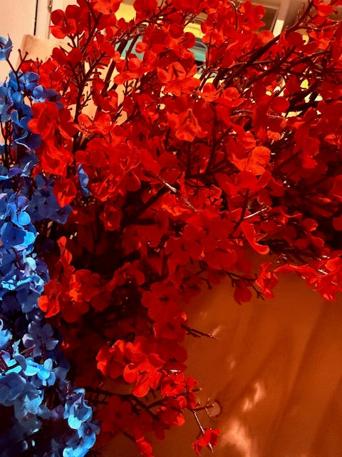 Patriotic Baby's Breath Wreath
