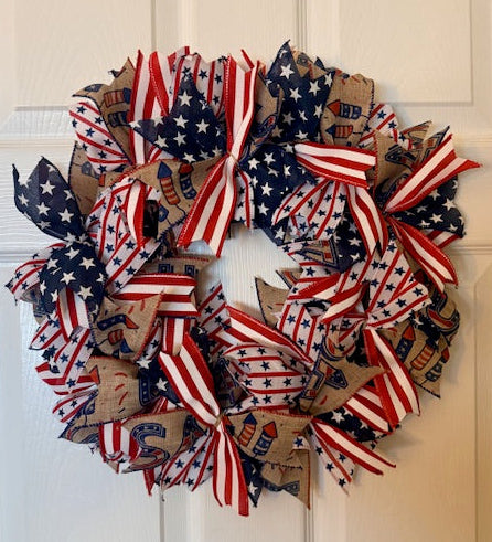 USA Ribbon Wreath