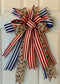 Red, White Blue Loop Bow
