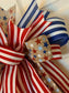 Red, White Blue Loop Bow