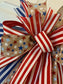 Red, White Blue Loop Bow