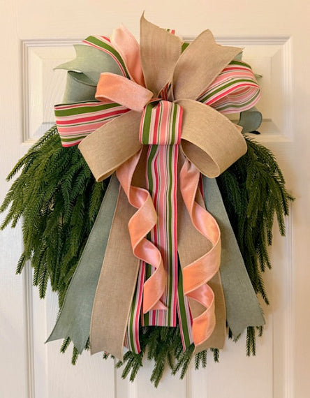 Spring Wreath with Loop Bow