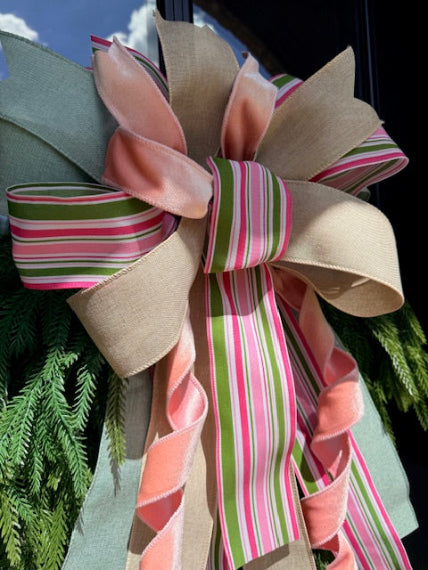 Spring Wreath with Loop Bow