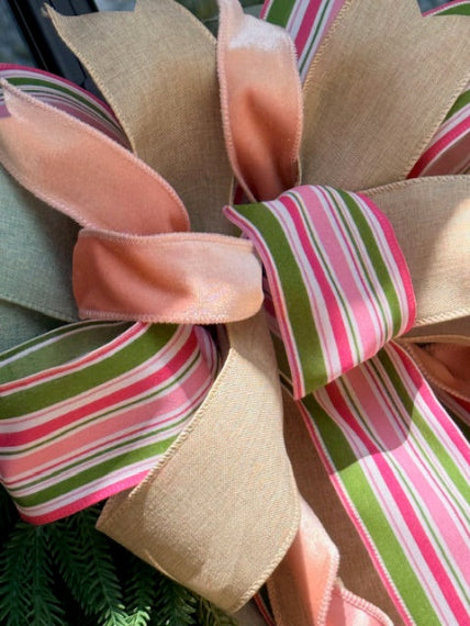 Spring Wreath with Loop Bow