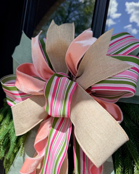 Spring Wreath with Loop Bow