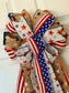Red, White Blue Loop Bow