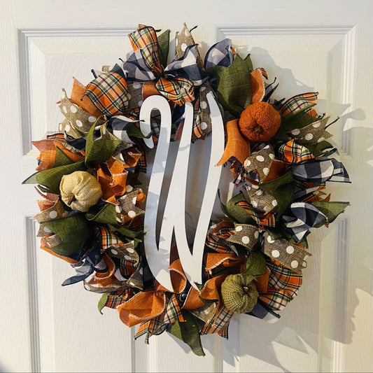 Pumpkin Ribbon Wreath